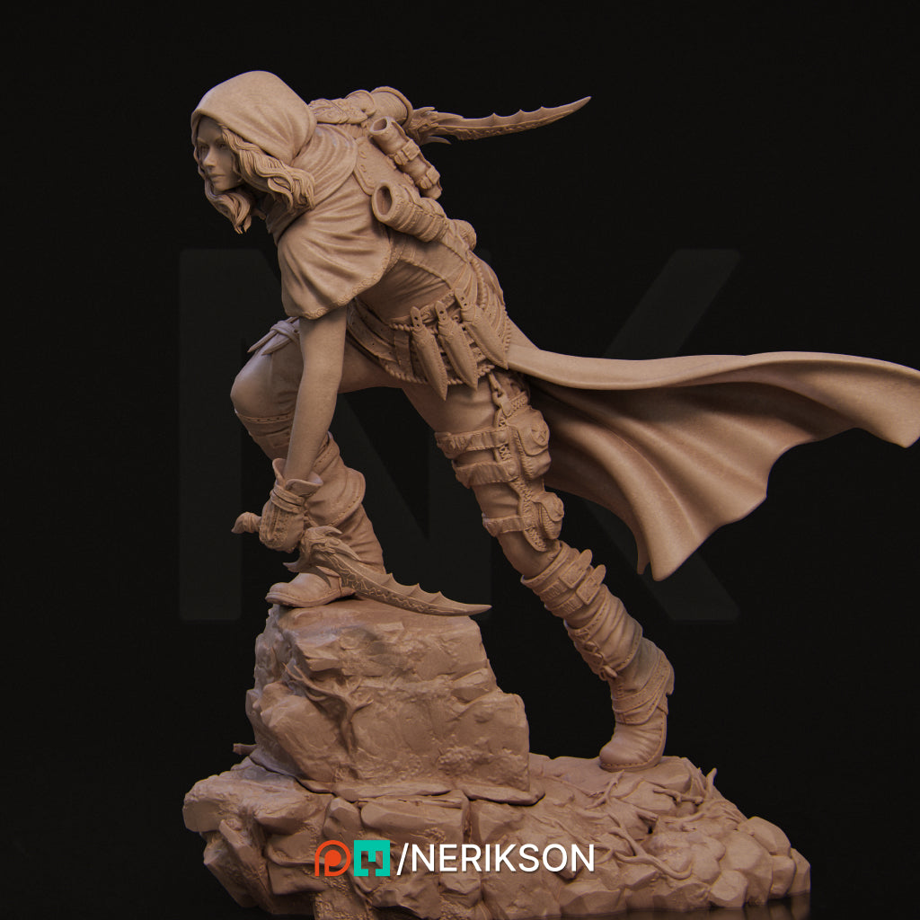 Enika the Assassin | 140mm | 3D Printed Bust | Art Piece | Nerikson | Nerdy Creations