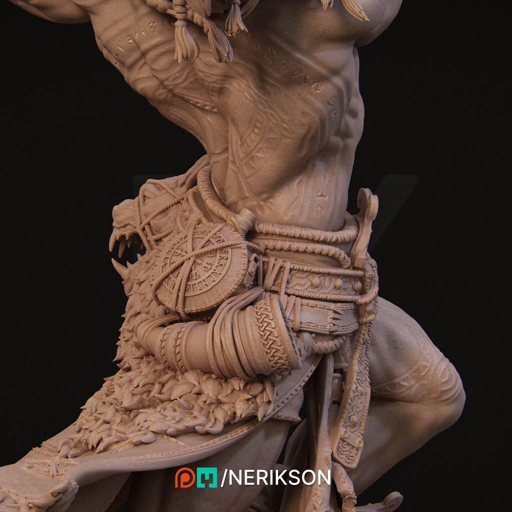 Ivar the Runic Warrior | 32mm–140mm | 3D Printed Figure | Art Piece | Nerikson | Nerdy Creations