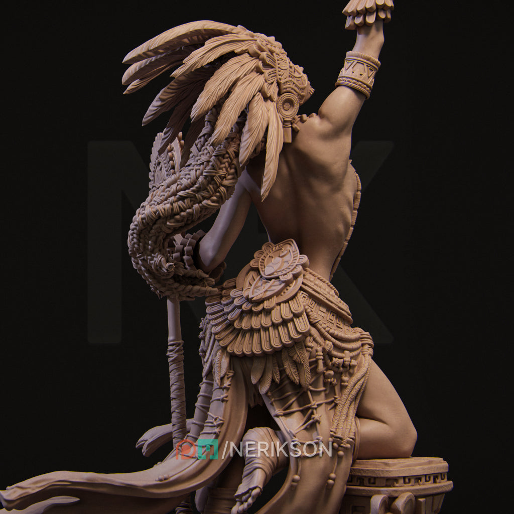 Necalin the Priestess of Death | 32mm–140mm | 3D Printed Figure | Art Piece | Nerikson | Nerdy Creations