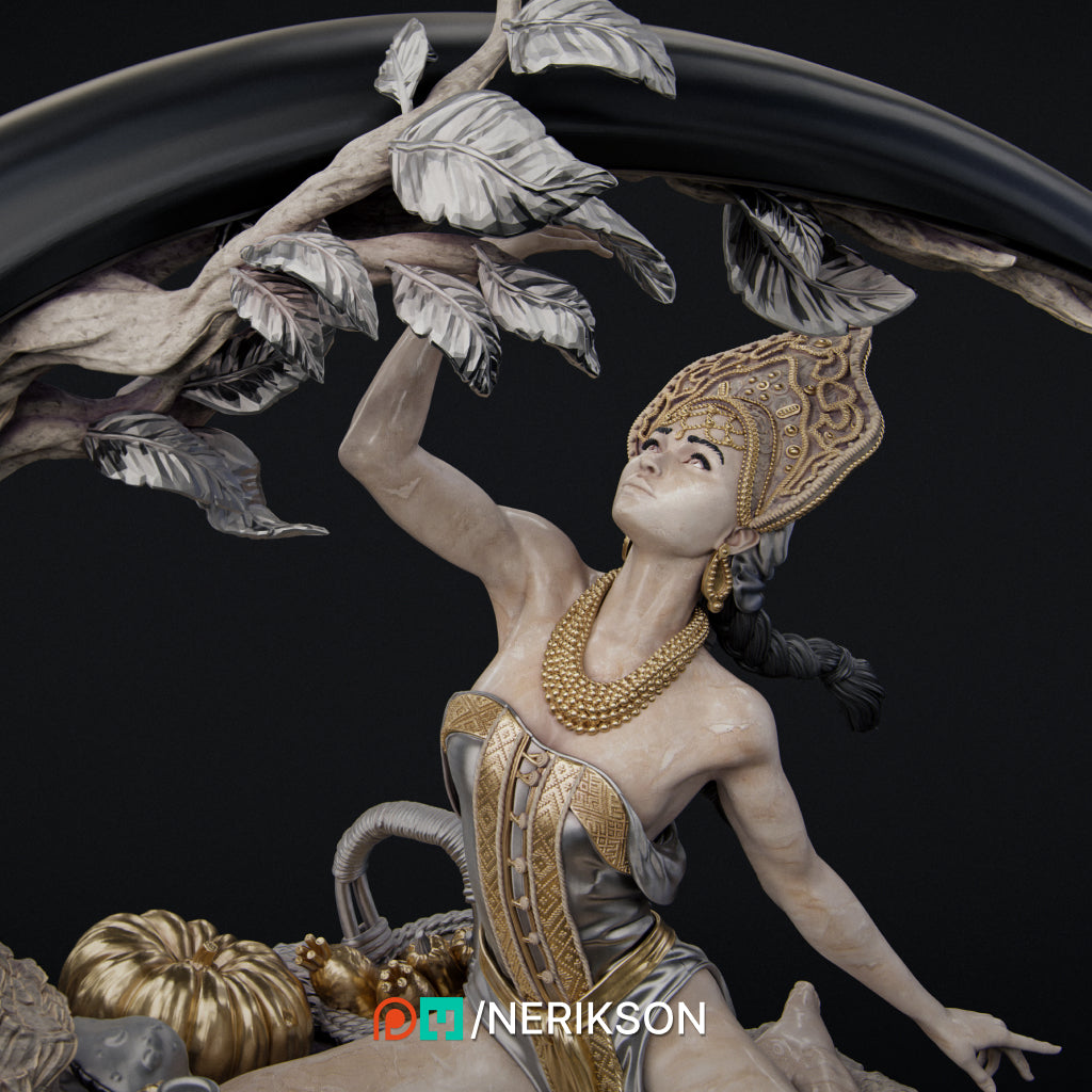 Four Seasons: Autumn | 32mm & 140mm | 3D Printed Figure | Art Piece | Nerikson | Nerdy Creations