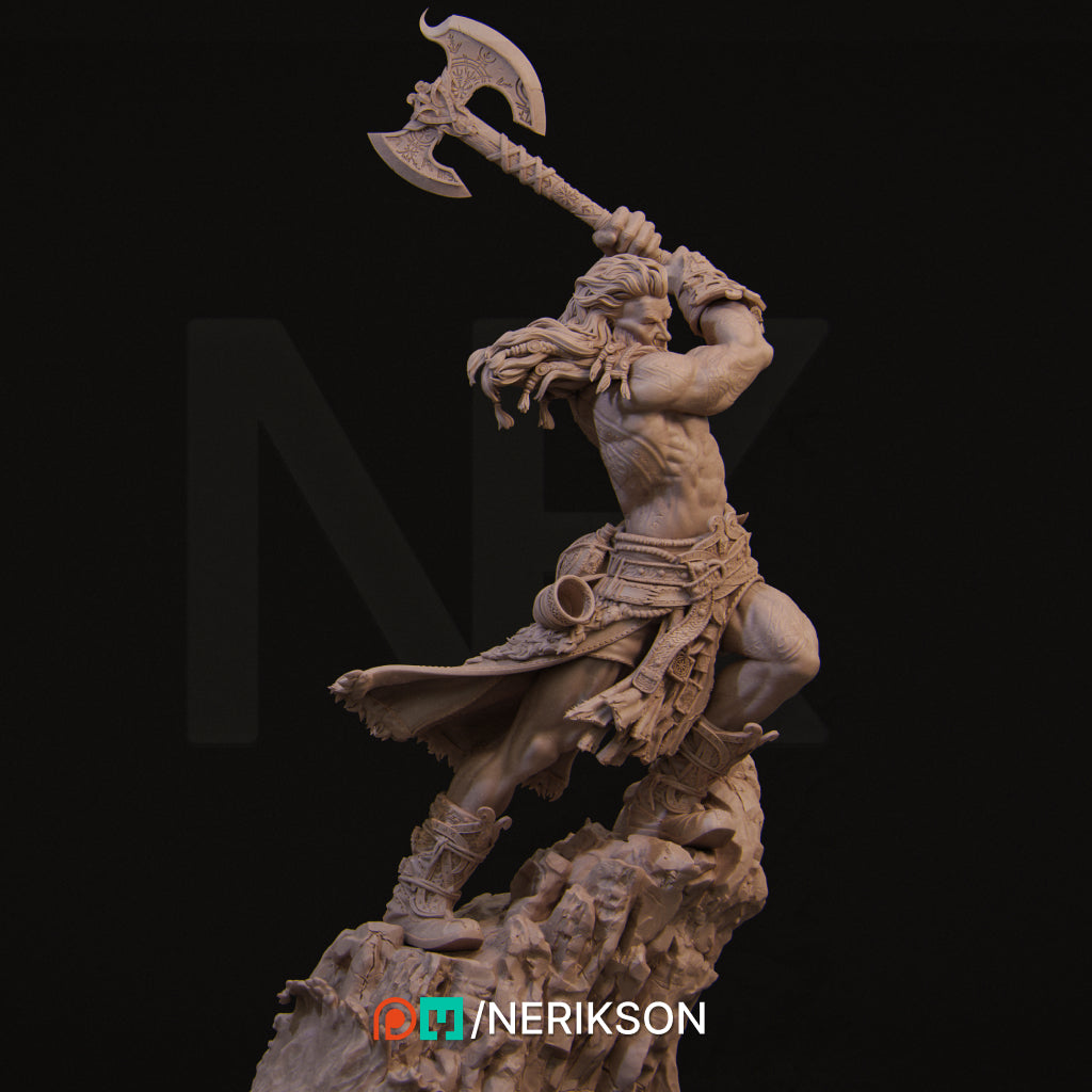 Ivar the Runic Warrior | 32mm–140mm | 3D Printed Figure | Art Piece | Nerikson | Nerdy Creations