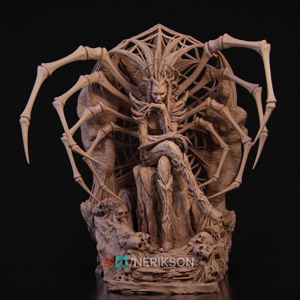 Web of the Spider Queen | 32mm–140mm | 3D Printed Figure | Art Piece | Nerikson | Nerdy Creations