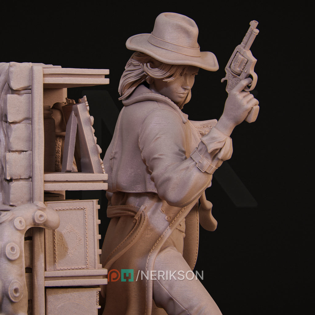 Laura the Detective | 32mm–140mm | 3D Printed Figure | Art Piece | Nerikson | Nerdy Creations