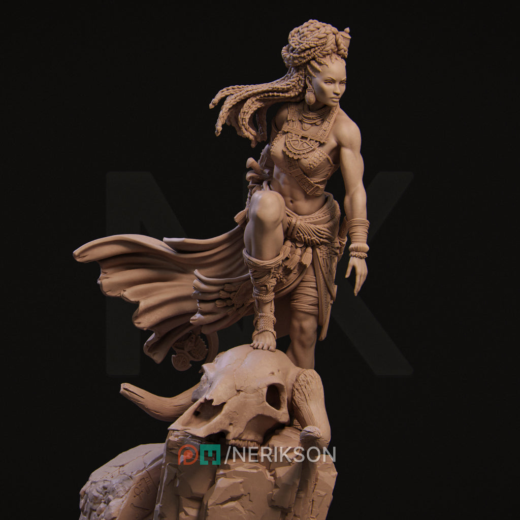Elzebe the Warrior Queen | 32mm–140mm | 3D Printed Figure | Art Piece | Nerikson | Nerdy Creations