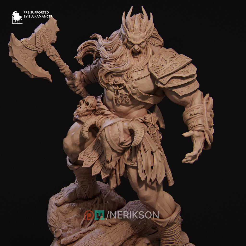 Korlgar, the Stone Giant | 32mm–140mm | 3D Printed Figure | Art Piece | Nerikson | Nerdy Creations