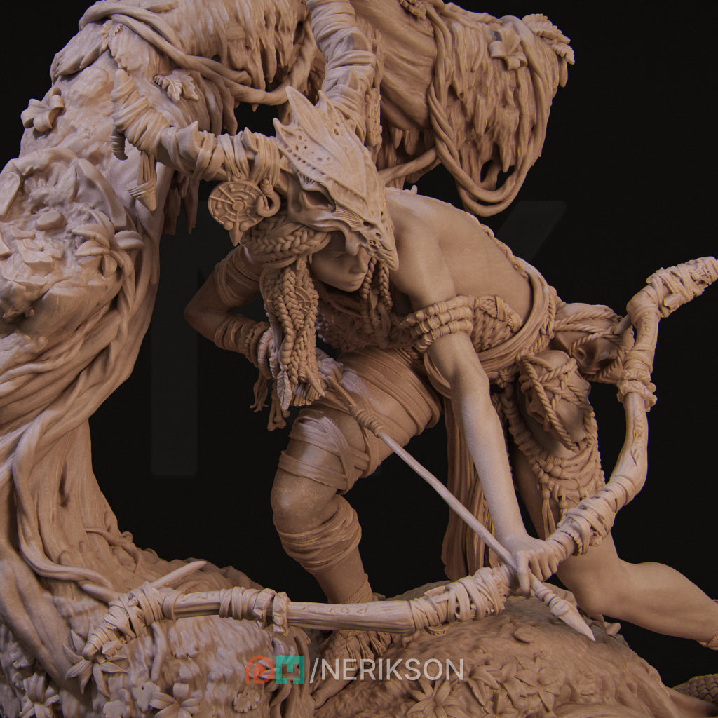 Meabh the Wild Ranger | 32mm–140mm | 3D Printed Figure | Art Piece | Nerikson | Nerdy Creations