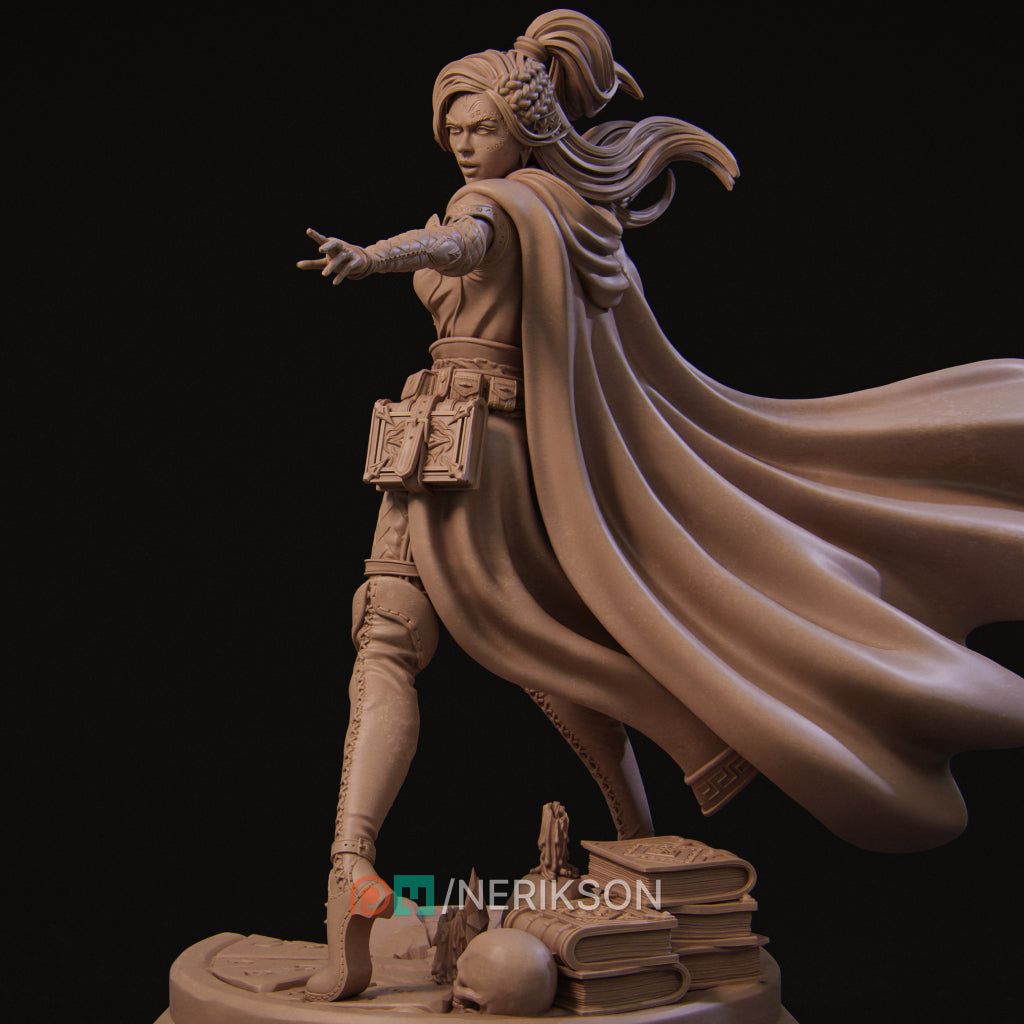Elara, the Elven Mage | 32mm–140mm | 3D Printed Figure | Art Piece | Nerikson | Nerdy Creations