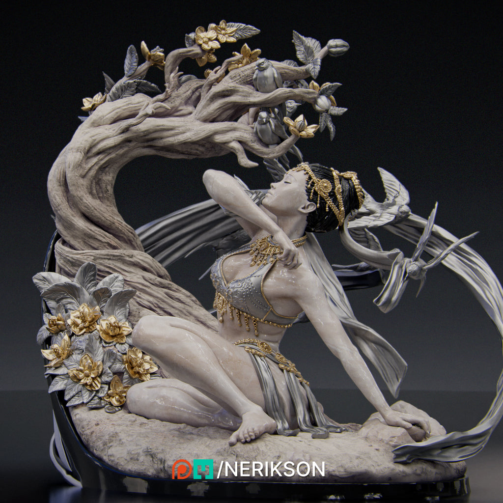 Four Seasons: Spring | 32mm & 140mm | 3D Printed Figure | Art Piece | Nerikson | Nerdy Creations