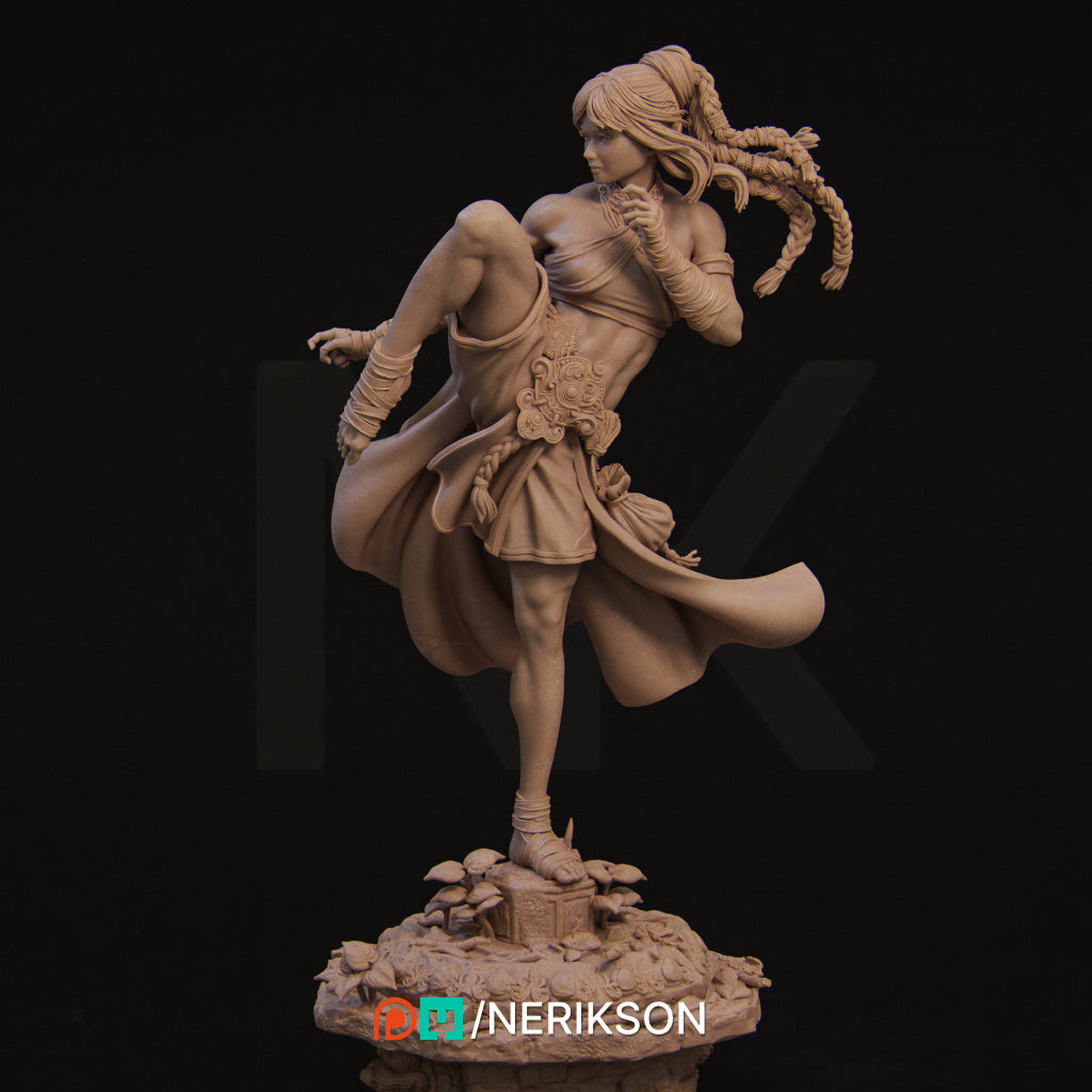 Jingwei the Monk | 140mm | 3D Printed Diorama Bust | Art Piece | Nerikson | Nerdy Creations