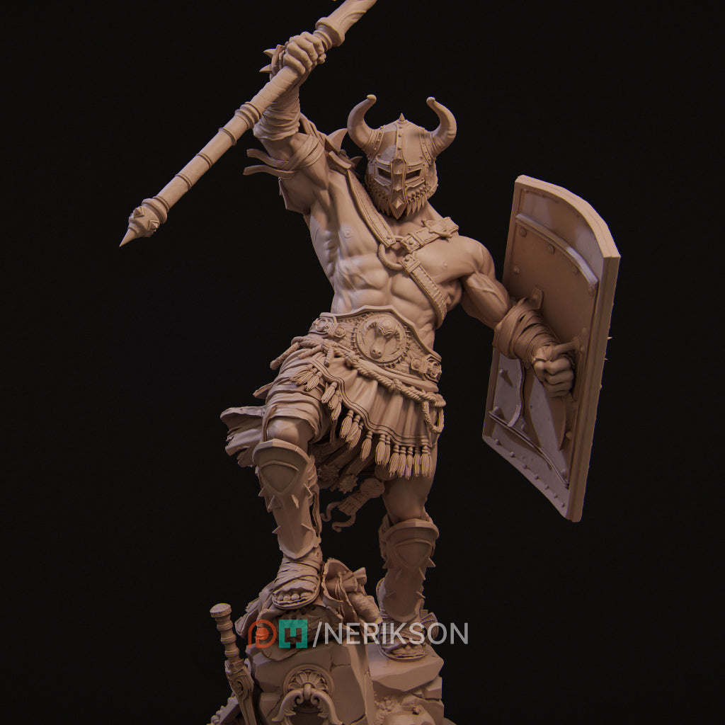 Gladiator Brute | 32mm–140mm | 3D Printed Figure | Art Piece | Nerikson | Nerdy Creations