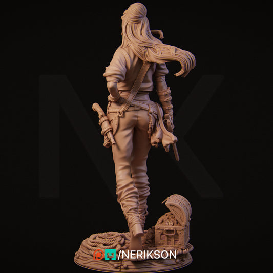 Mariana the Pirate | 200mm | 3D Printed Bust | Art Piece | Nerikson | Nerdy Creations