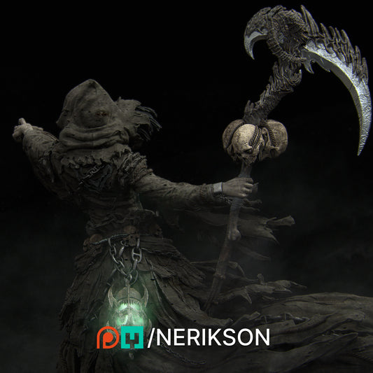 Grim Reaper | 140mm | 3D Printed Diorama Set | Art Piece | Nerikson | Nerdy Creations