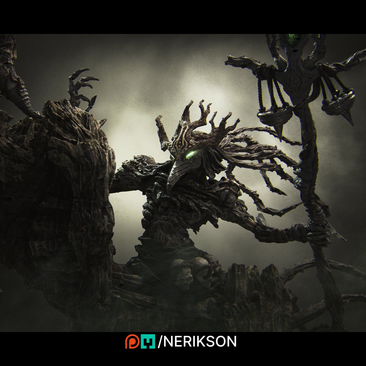 Famine | 32mm & 140mm | 3D Printed Diorama Set | Art Piece | Nerikson | Nerdy Creations
