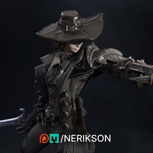 Valeria the Nighthunter | 32mm | 3D Printed Figure | Art Piece | Nerikson | Nerdy Creations