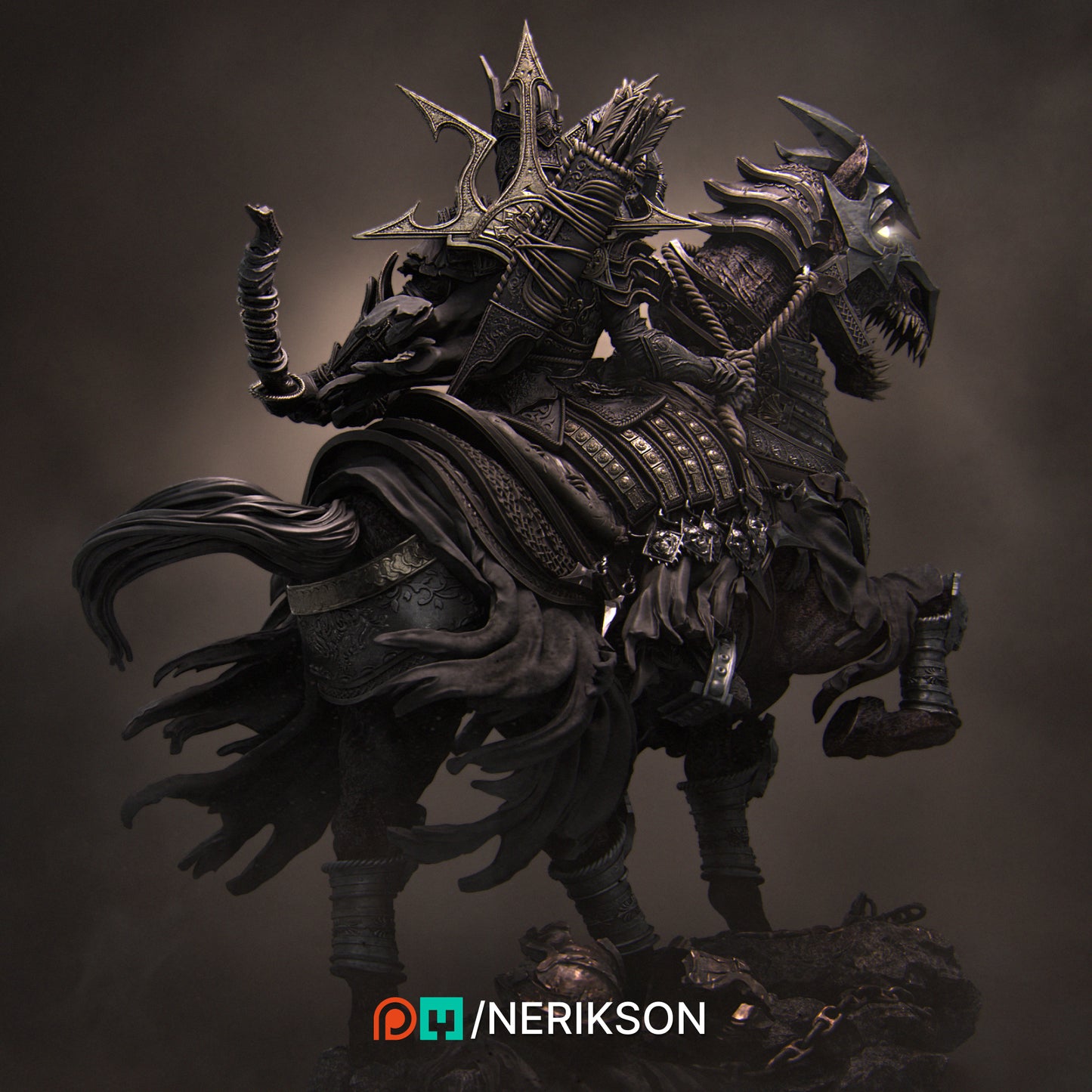 Conquest | 32mm & 140mm | 3D Printed Figure | Art Piece | Nerikson | Nerdy Creations