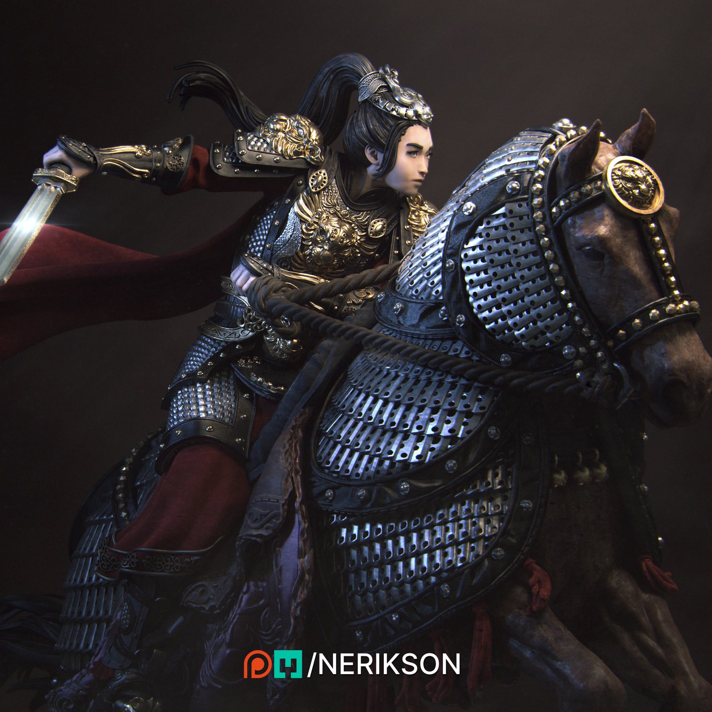 Kwan Yen | 32mm–140mm | 3D Printed Figure | Art Piece | Nerikson | Nerdy Creations