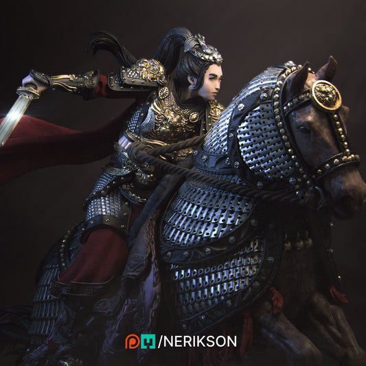 Kwan Yen (no helmet) | 140mm | 3D Printed Bust | Art Piece | Nerikson | Nerdy Creations
