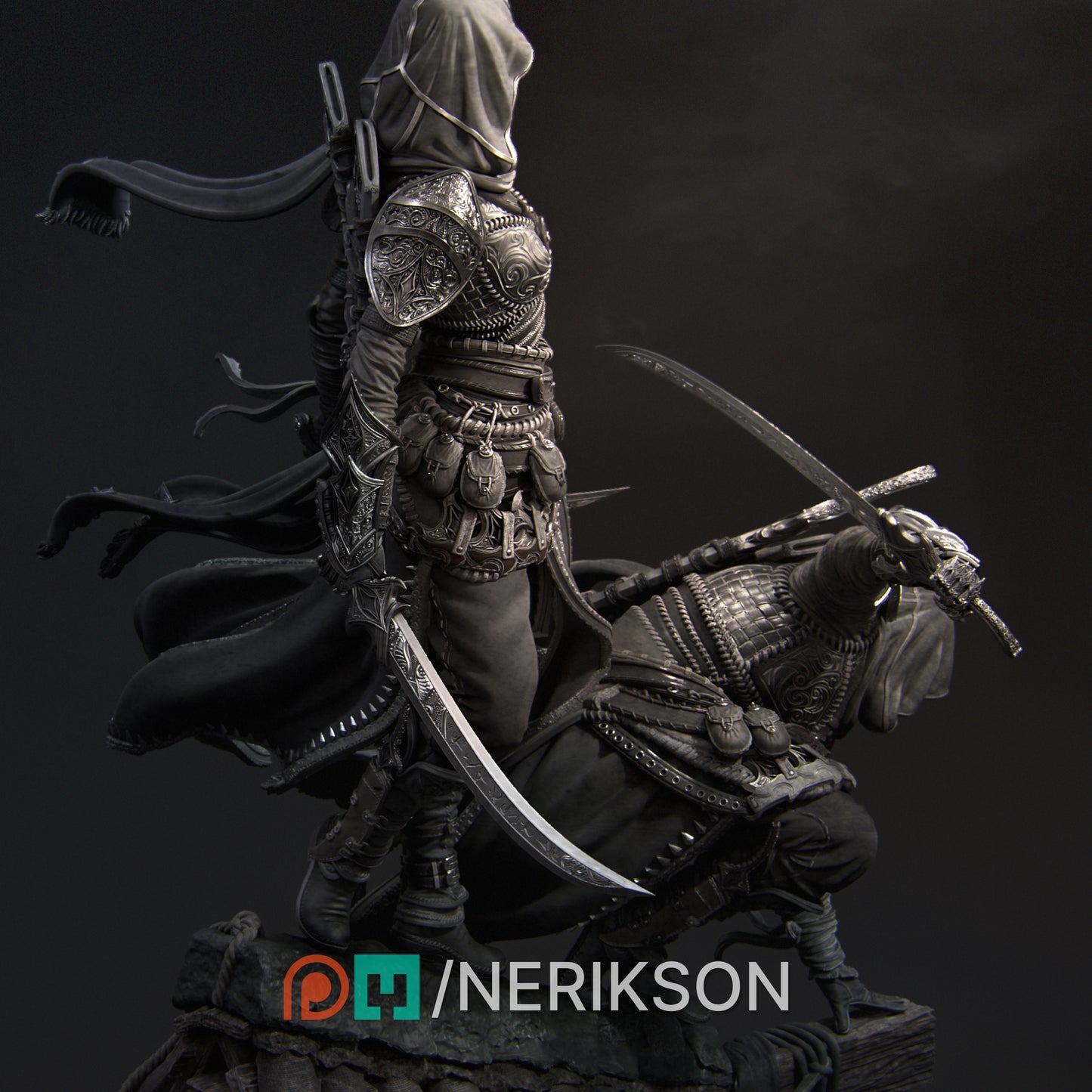 Nasir | 32mm | 3D Printed Figure | Art Piece | Nerikson | Nerdy Creations
