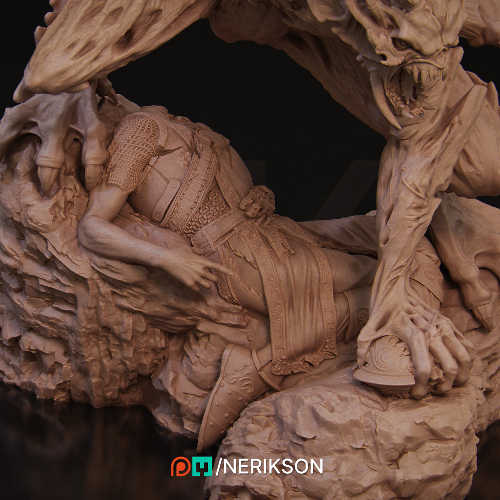 Steve the Demon Imp | 32mm & 140mm | 3D Printed Figure | Art Piece | Nerikson | Nerdy Creations