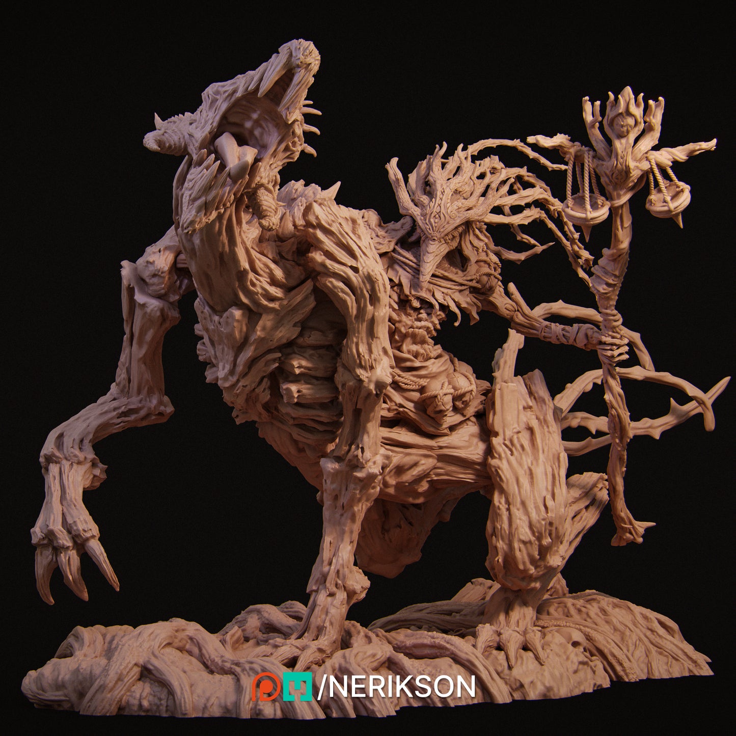 Famine | 32mm & 140mm | 3D Printed Figure | Art Piece | Nerikson | Nerdy Creations