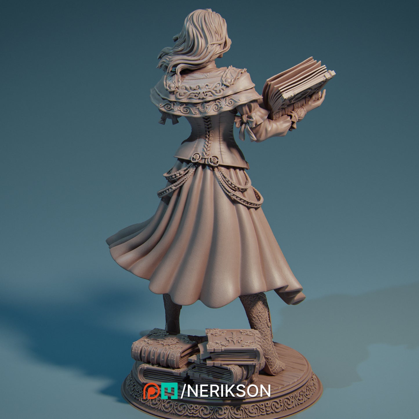 Orinthia the Magical Librarian | 140mm | 3D Printed Bust | Art Piece | Nerikson | Nerdy Creations