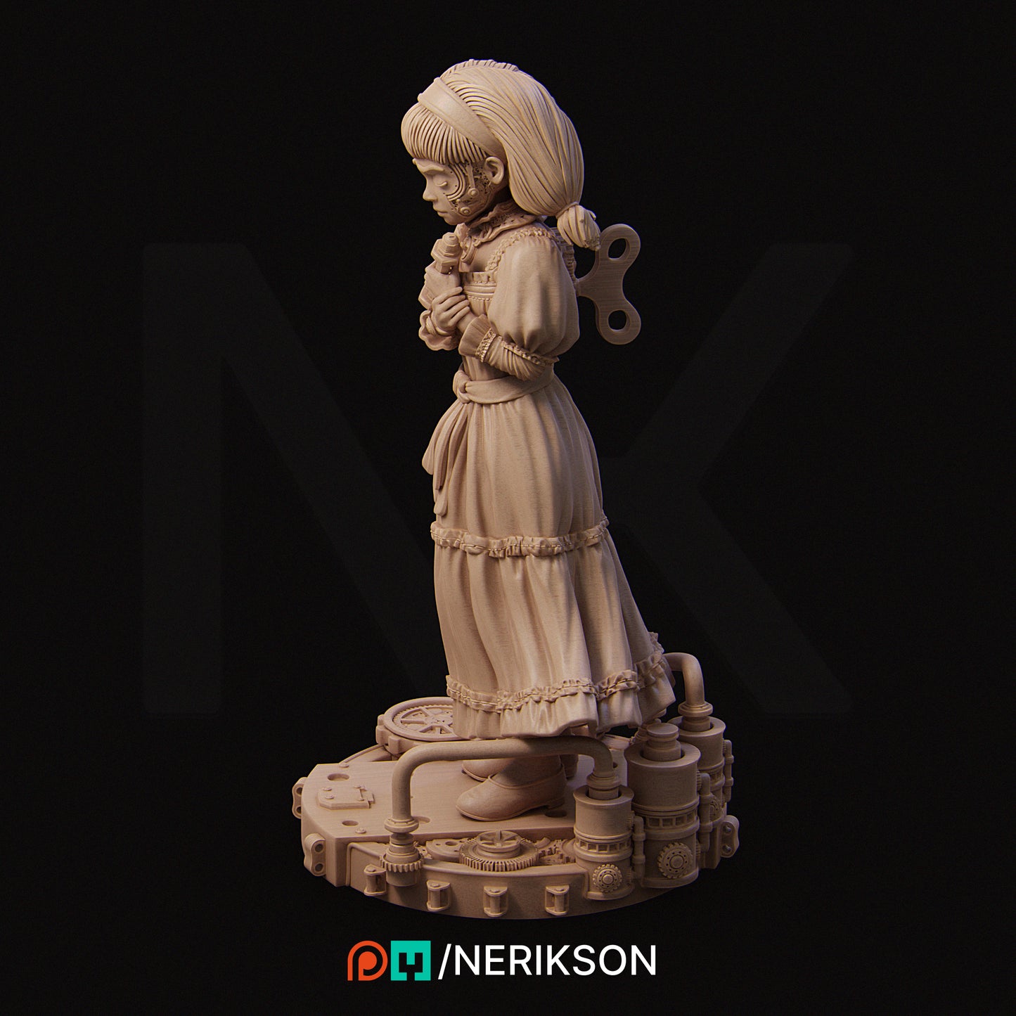 The Abandoned Robot | 32mm & 60mm | 3D Printed Diorama Set | Art Piece | Nerikson | Nerdy Creations