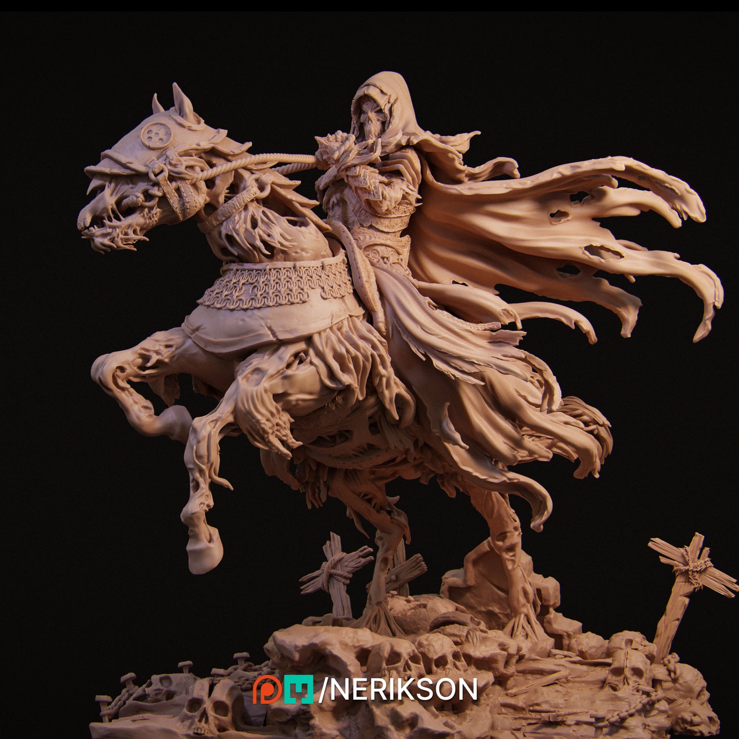 Death | 32mm & 140mm | 3D Printed Diorama Set | Art Piece | Nerikson | Nerdy Creations