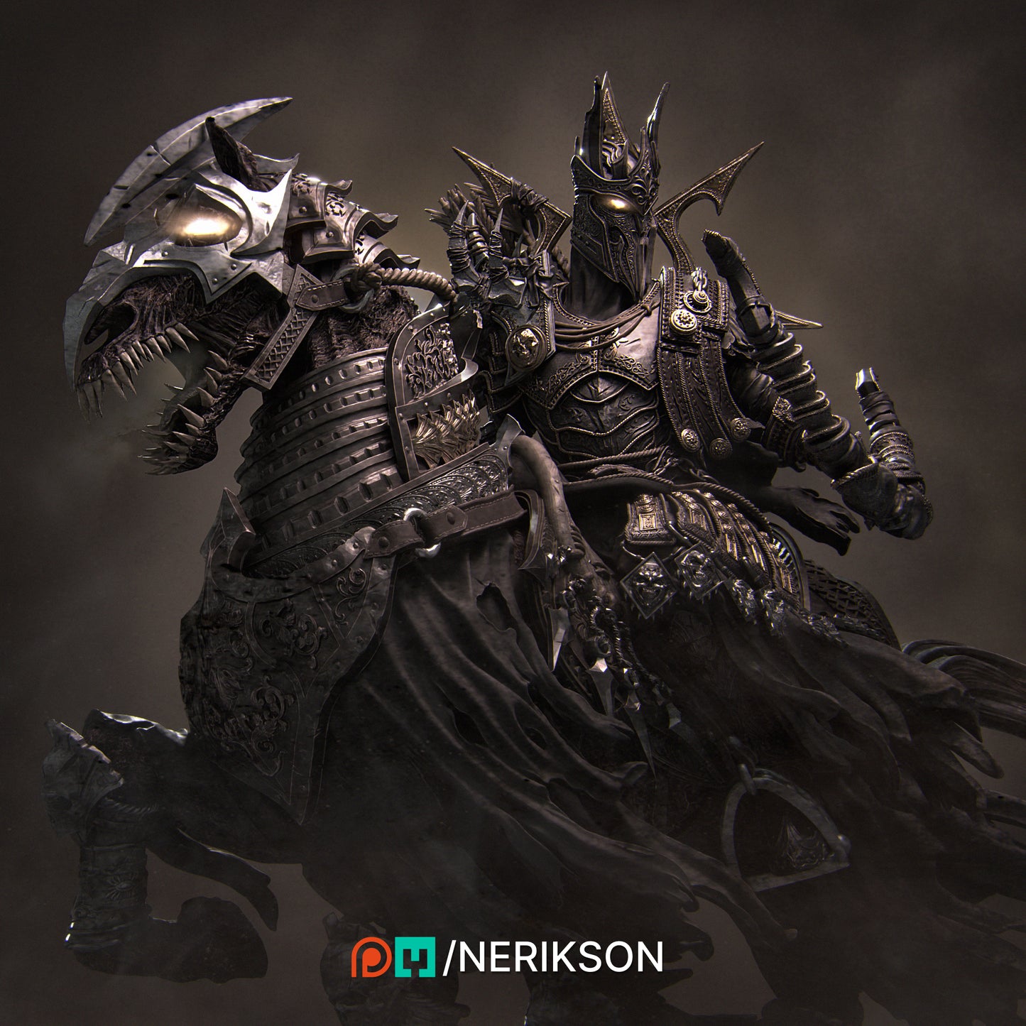 Conquest | 32mm & 140mm | 3D Printed Diorama Set | Art Piece | Nerikson | Nerdy Creations
