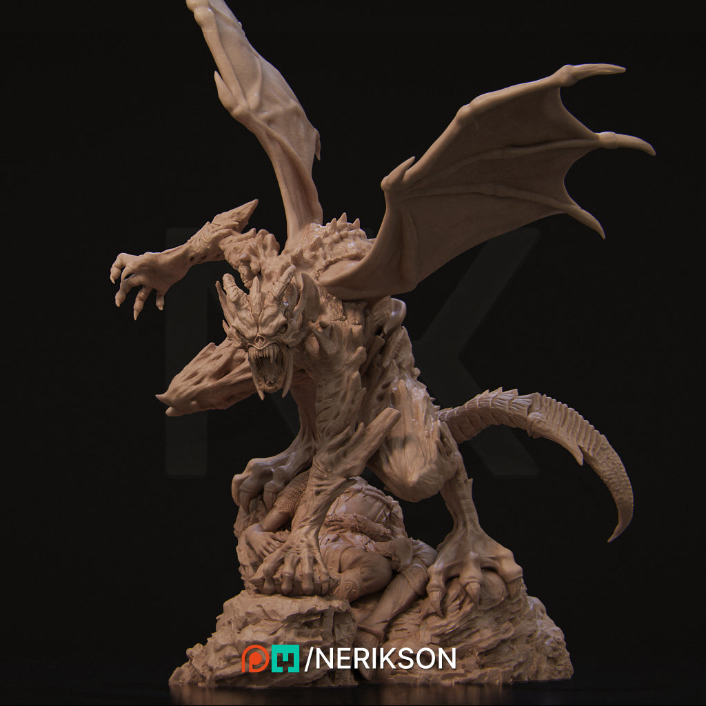 Steve the Demon Imp | 32mm & 140mm | 3D Printed Figure | Art Piece | Nerikson | Nerdy Creations