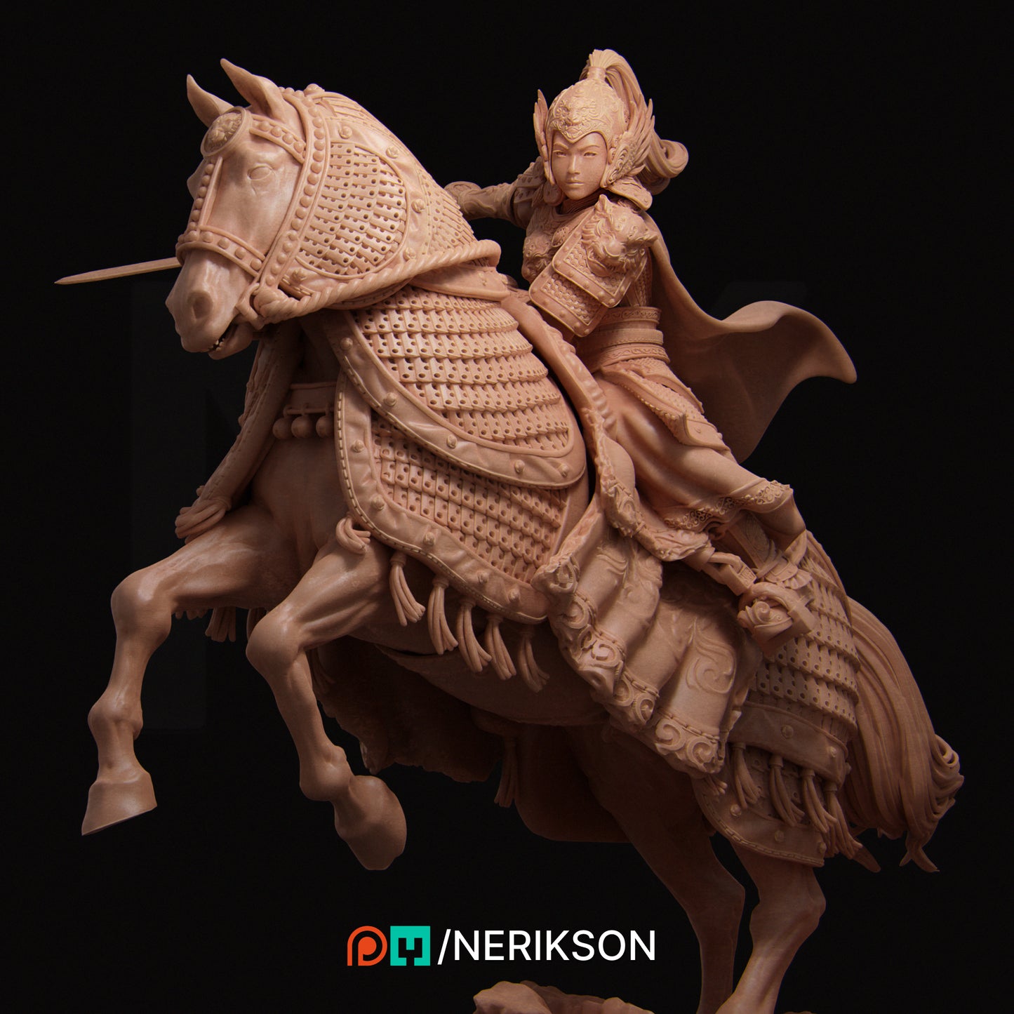 Kwan Yen | 32mm–140mm | 3D Printed Figure | Art Piece | Nerikson | Nerdy Creations