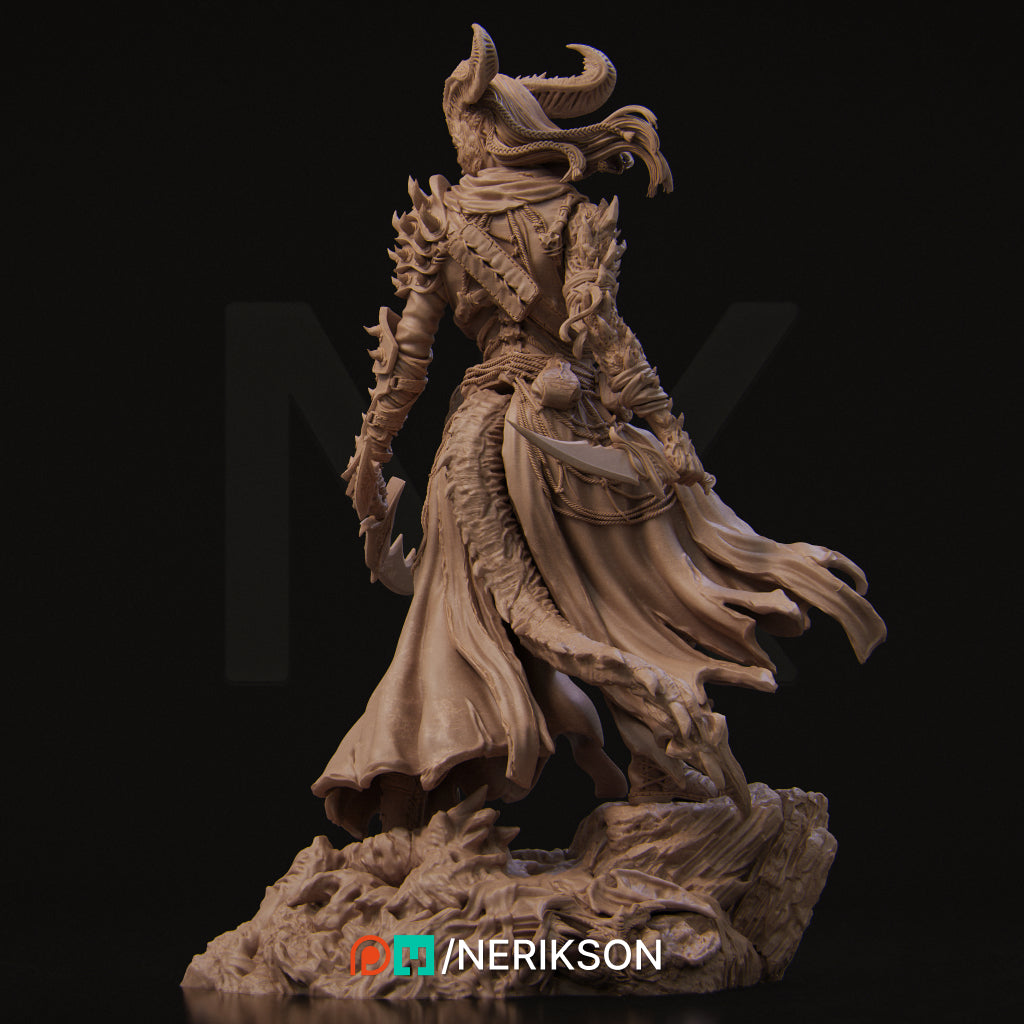 Iensi, The Demon Huntress | 32mm & 140mm | 3D Printed Figure | Art Piece | Nerikson | Nerdy Creations