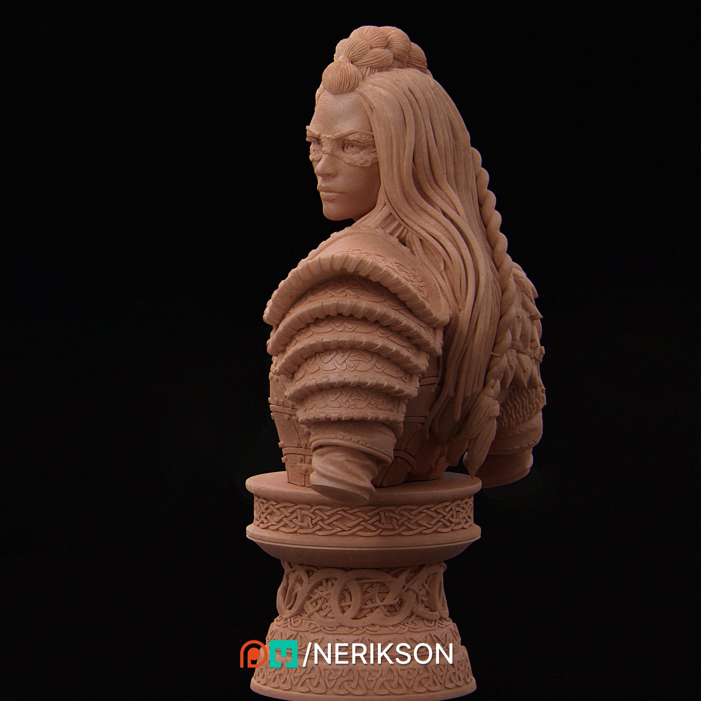 Thyra (with helmet) | 140mm | 3D Printed Bust | Art Piece | Nerikson | Nerdy Creations