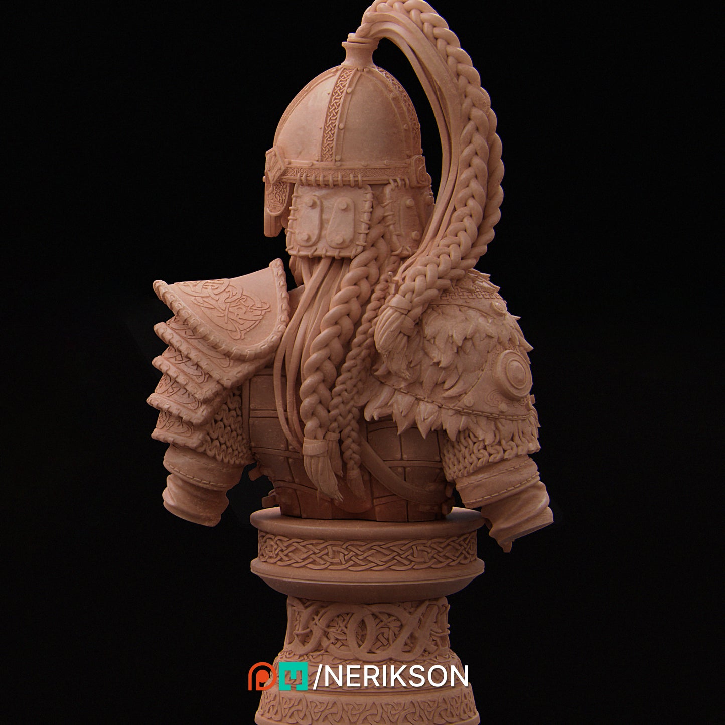 Thyra (with helmet) | 140mm | 3D Printed Bust | Art Piece | Nerikson | Nerdy Creations