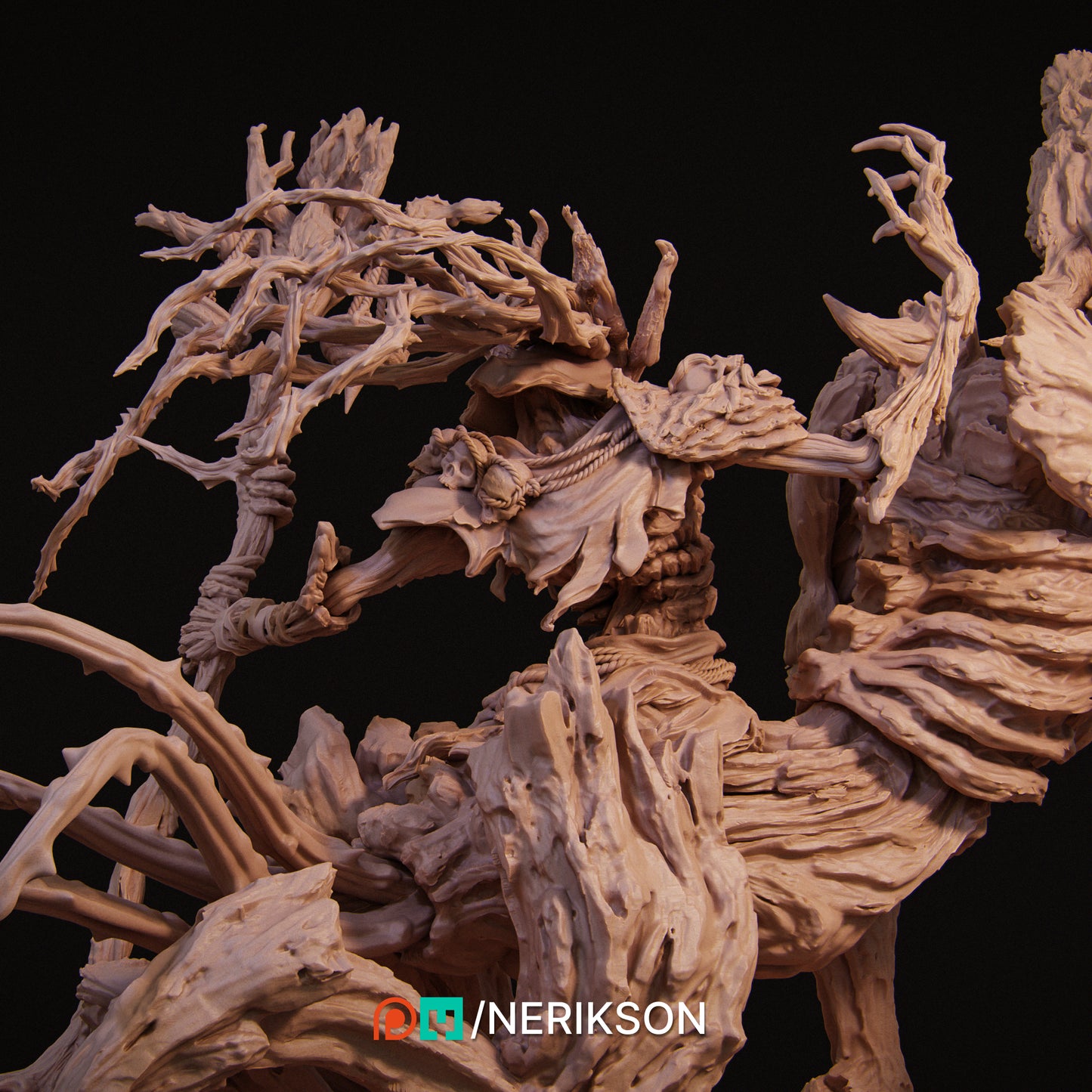 Famine | 32mm & 140mm | 3D Printed Diorama Set | Art Piece | Nerikson | Nerdy Creations