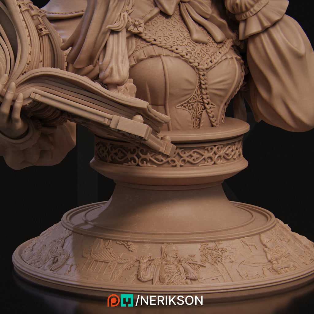 Orinthia the Magical Librarian — Alternate | 140mm | 3D Printed Figure | Art Piece | Nerikson | Nerdy Creations