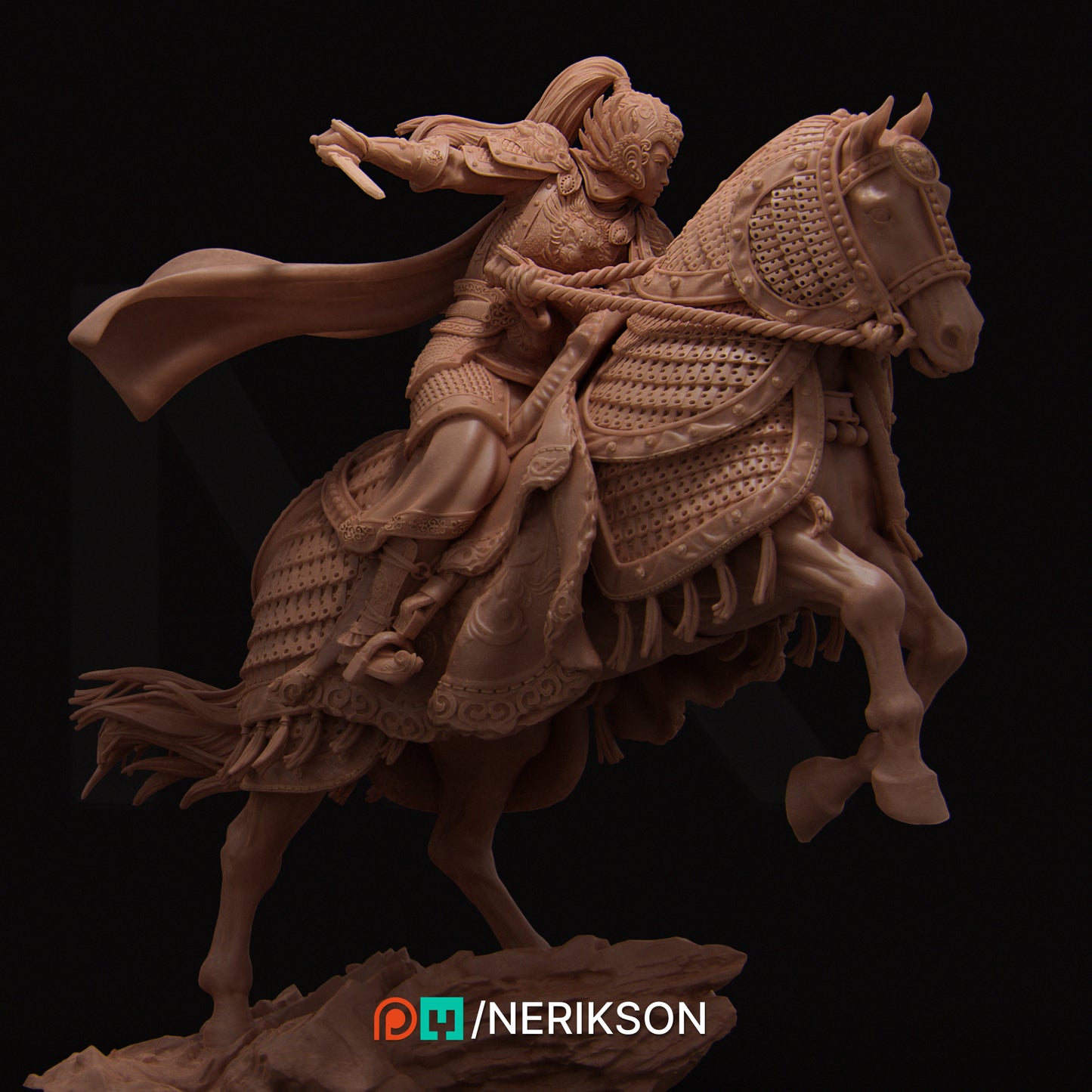 Kwan Yen | 32mm–140mm | 3D Printed Diorama Set | Art Piece | Nerikson | Nerdy Creations
