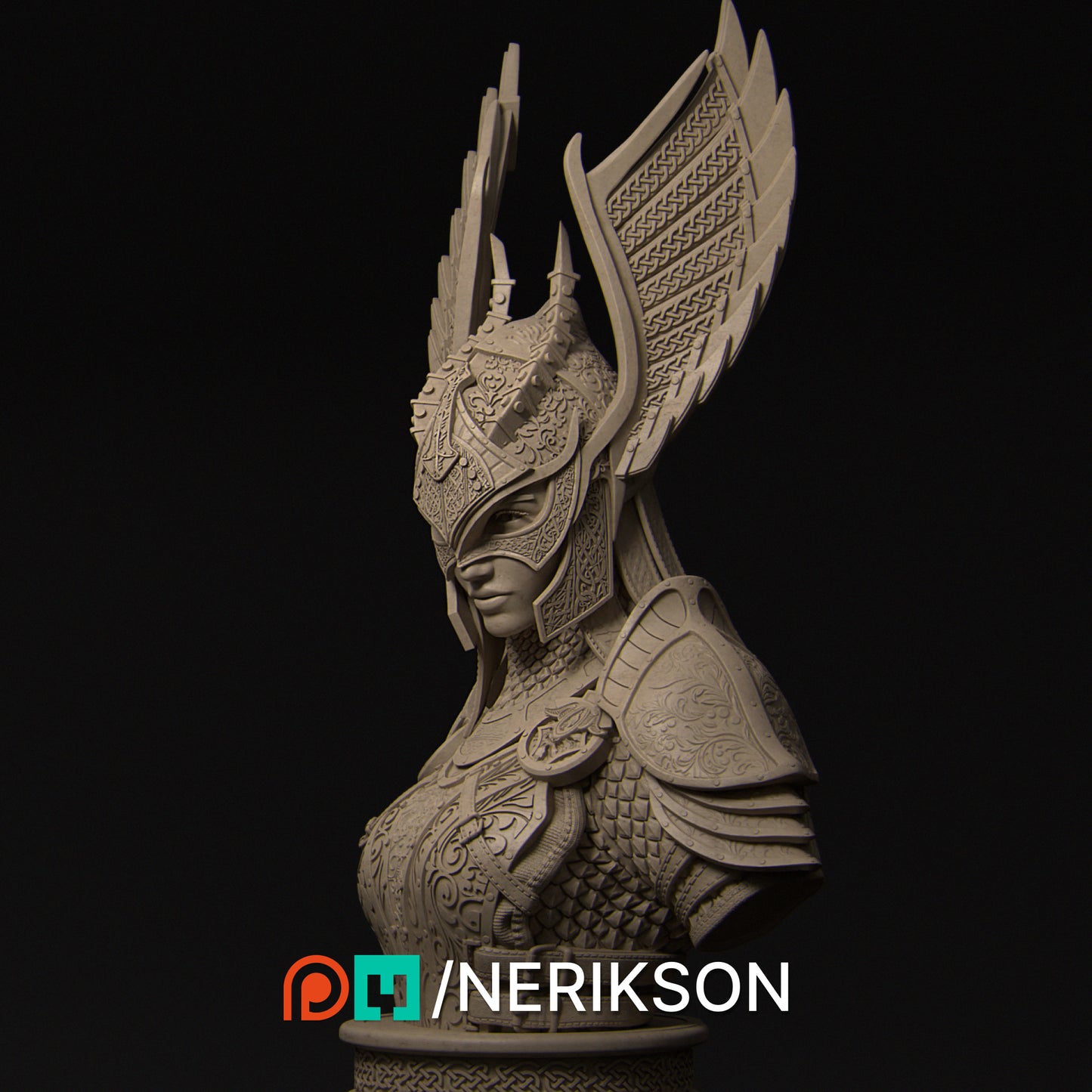 Revna | 32mm & 75mm | 3D Printed Figure | Art Piece | Nerikson | Nerdy Creations
