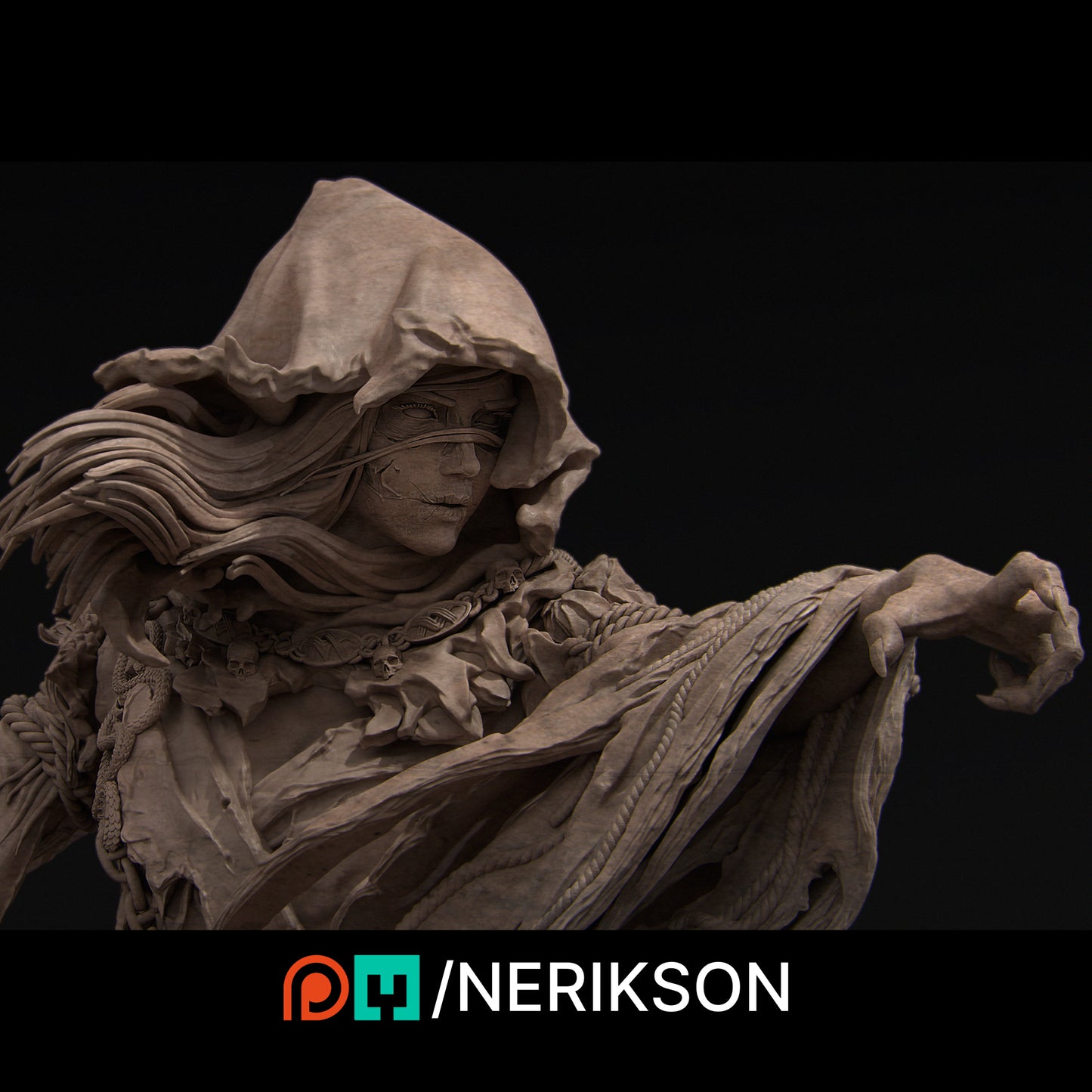 Grim Reaper | 140mm | 3D Printed Diorama Set | Art Piece | Nerikson | Nerdy Creations