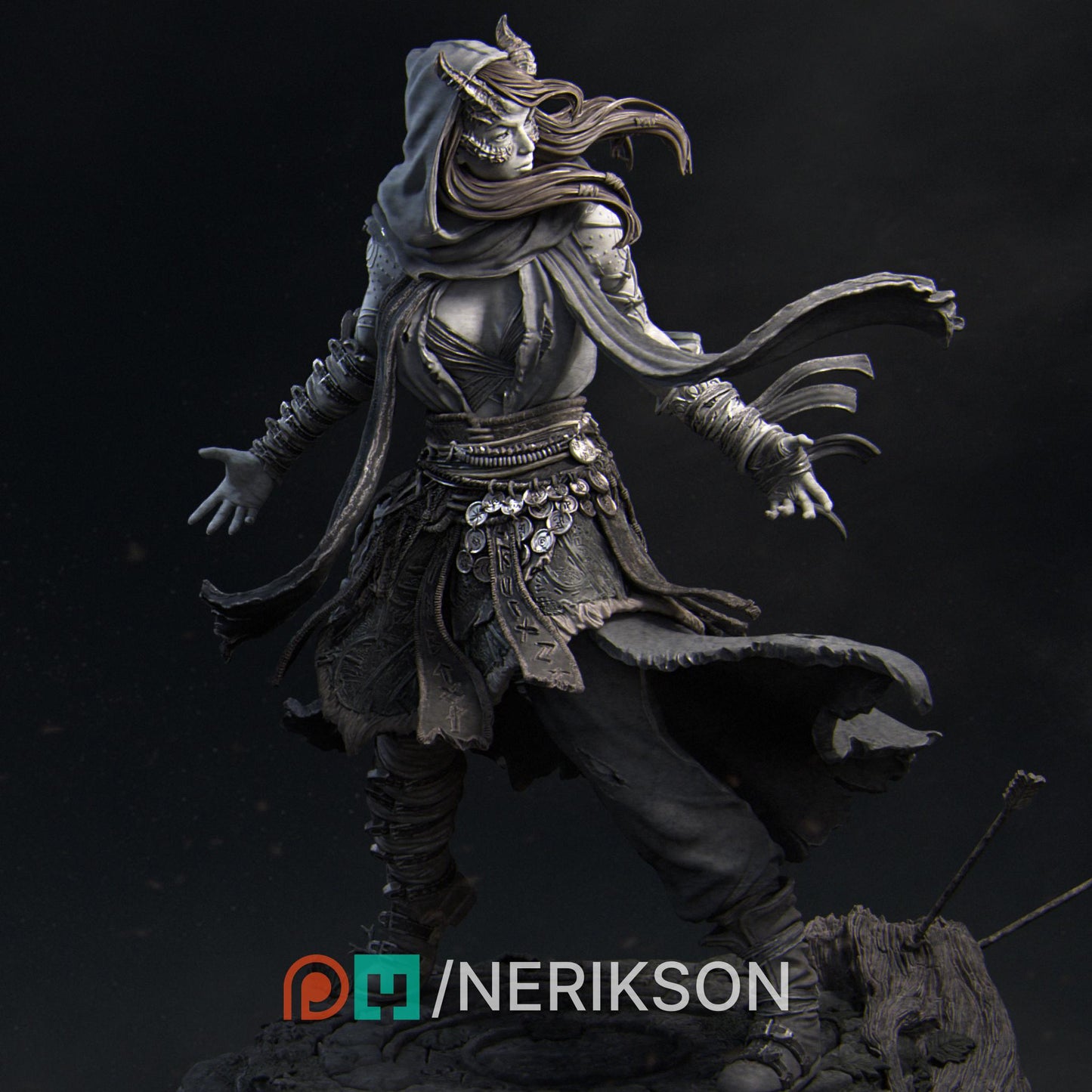 Rowena | 32mm | 3D Printed Figure | Art Piece | Nerikson | Nerdy Creations