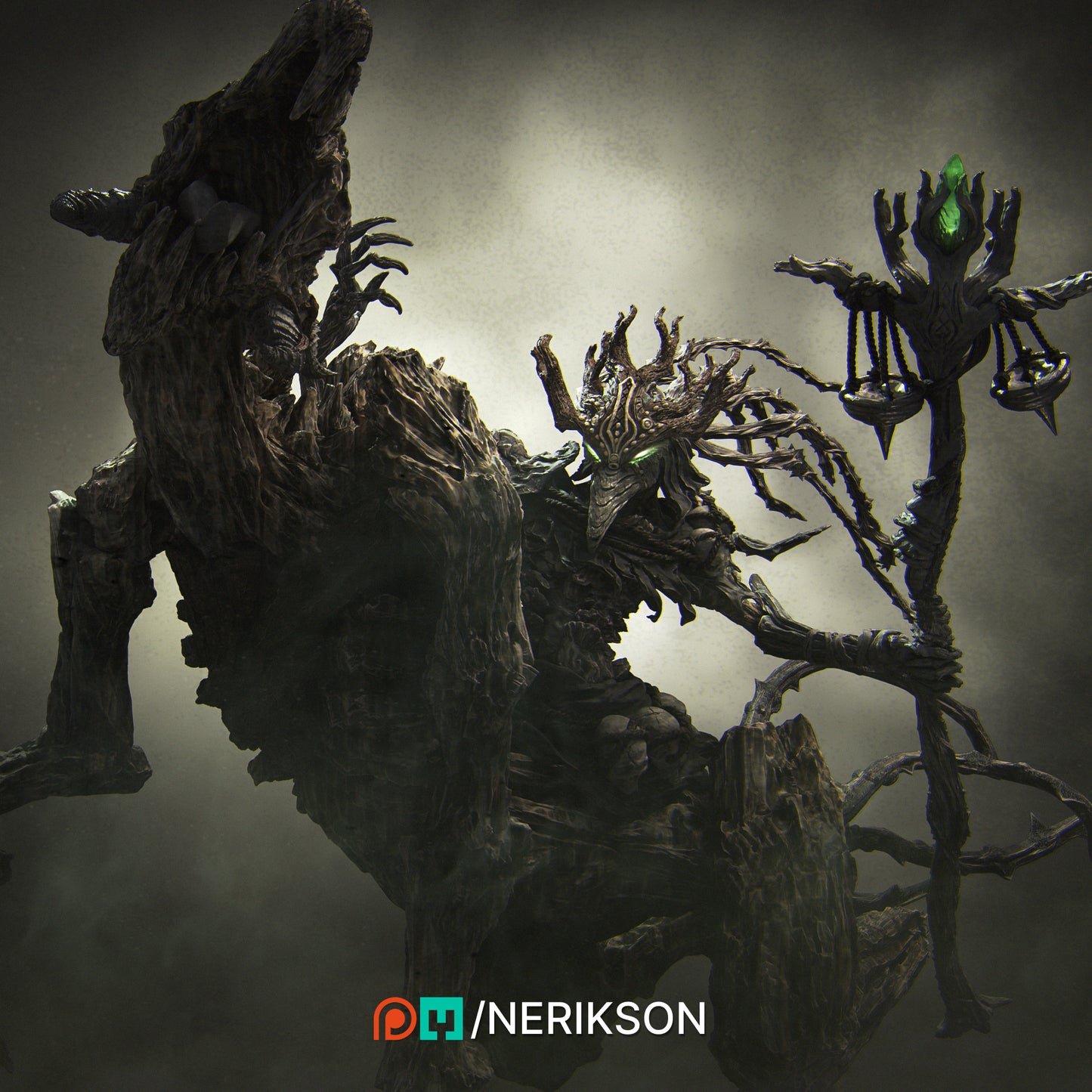 Famine | 32mm & 140mm | 3D Printed Diorama Set | Art Piece | Nerikson | Nerdy Creations