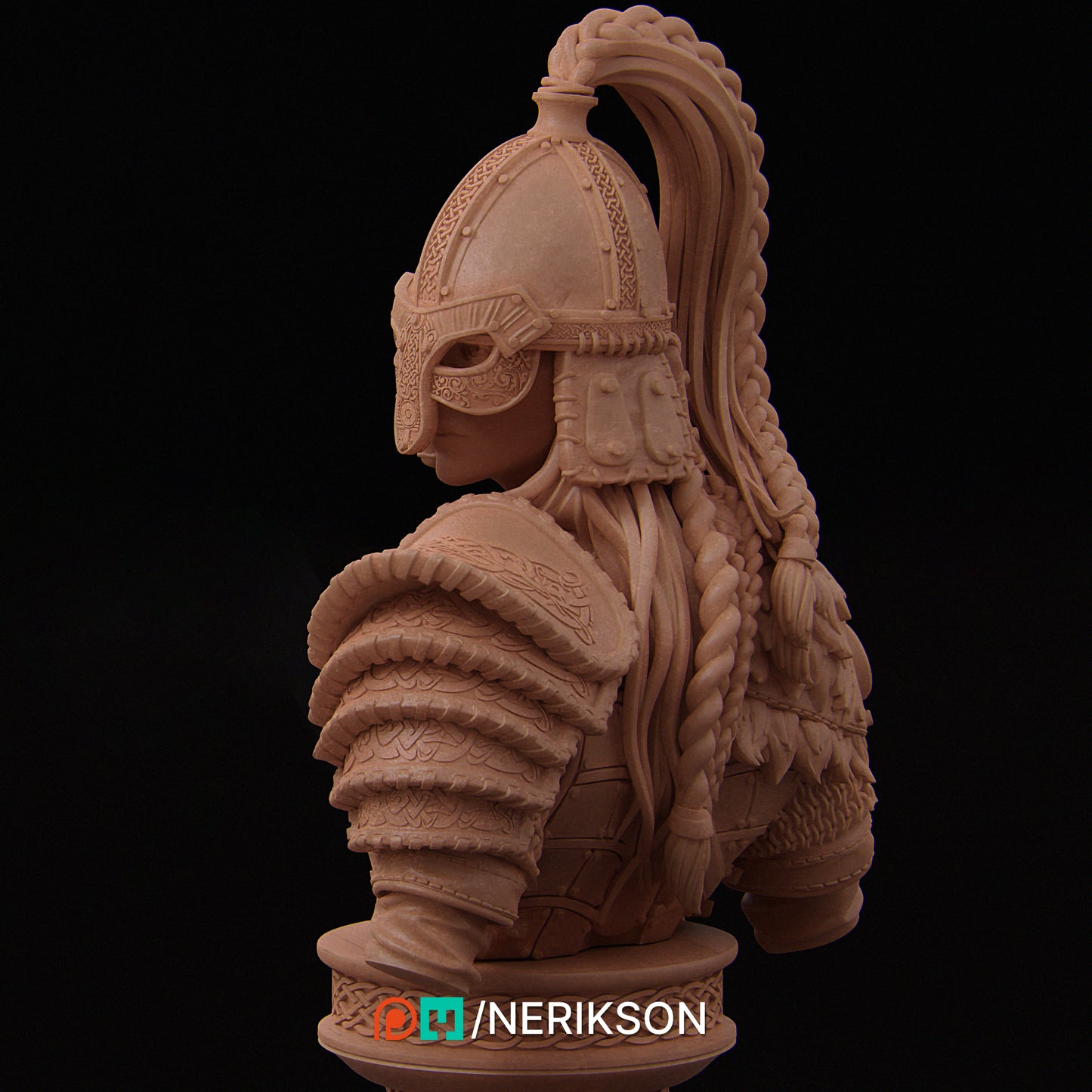 Thyra (with helmet) | 140mm | 3D Printed Bust | Art Piece | Nerikson | Nerdy Creations