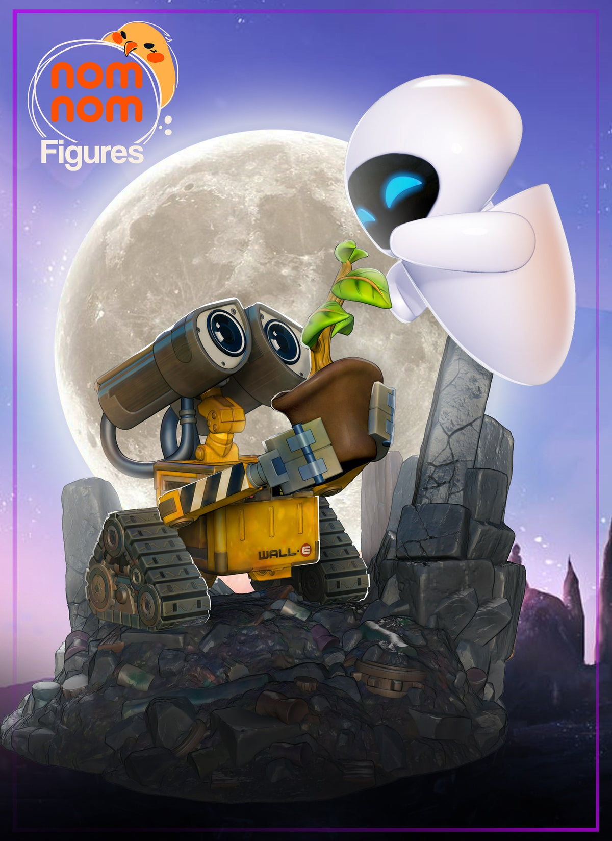Chibi WALL-E and EVE resin figure