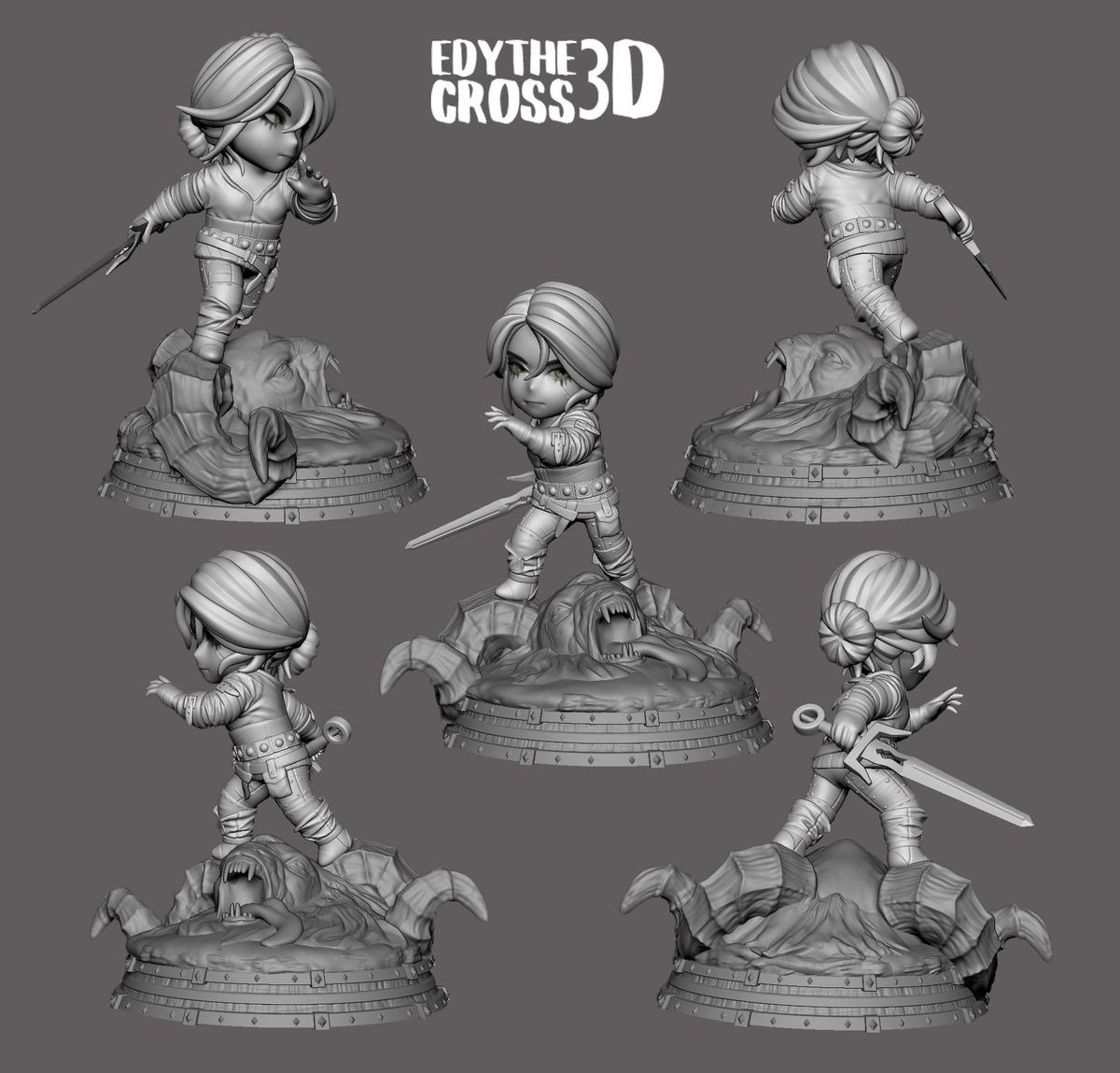 Chibi Ciri resin figure