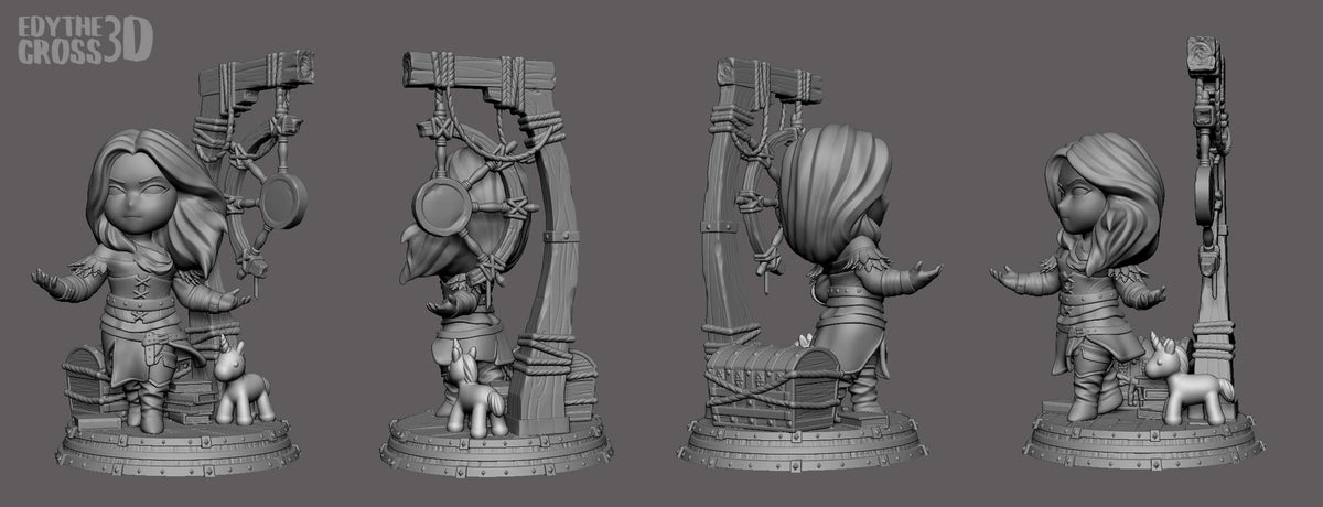 Chibi Yennefer resin figure