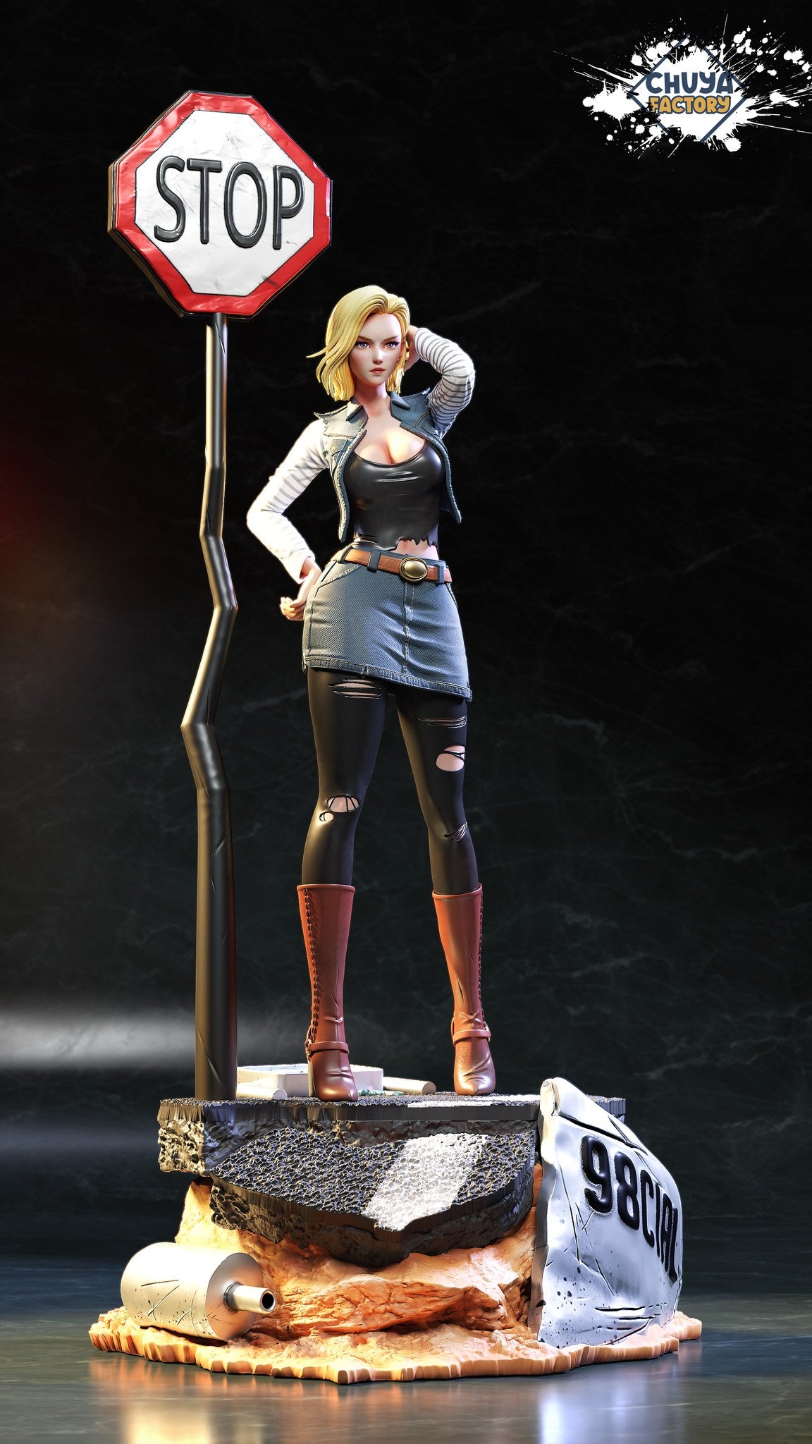 Android 18 resin figure
