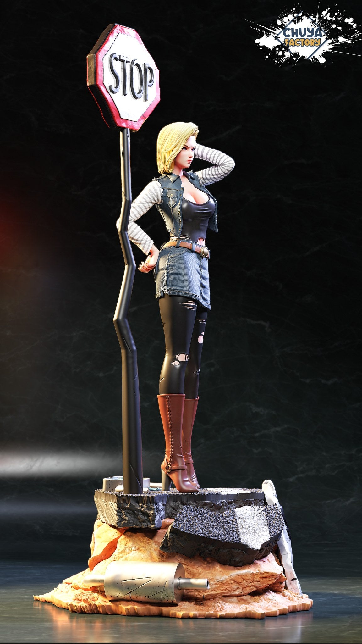 Android 18 resin figure