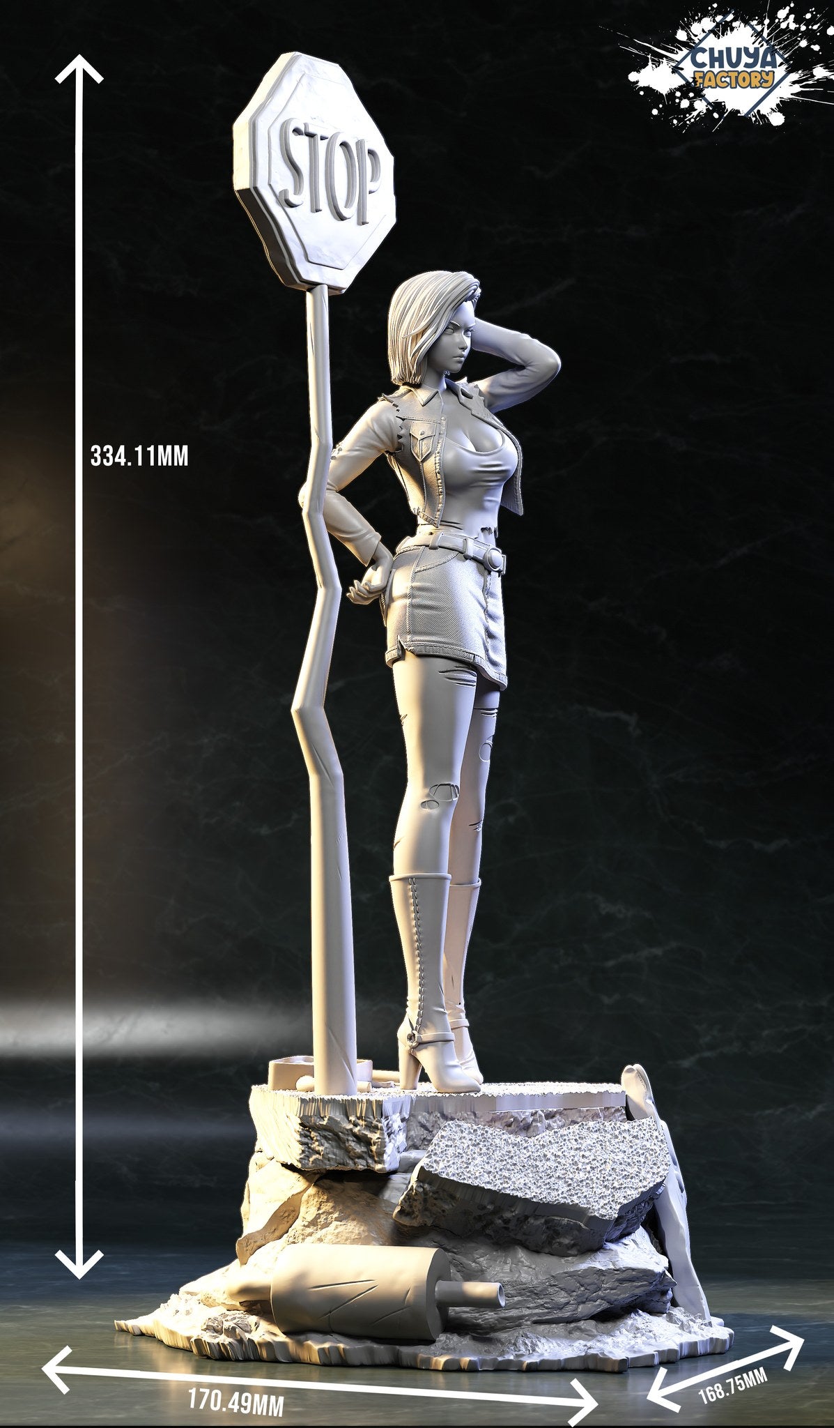 Android 18 resin figure