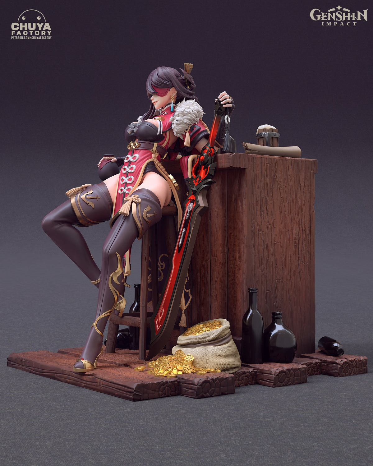 Beidou resin figure