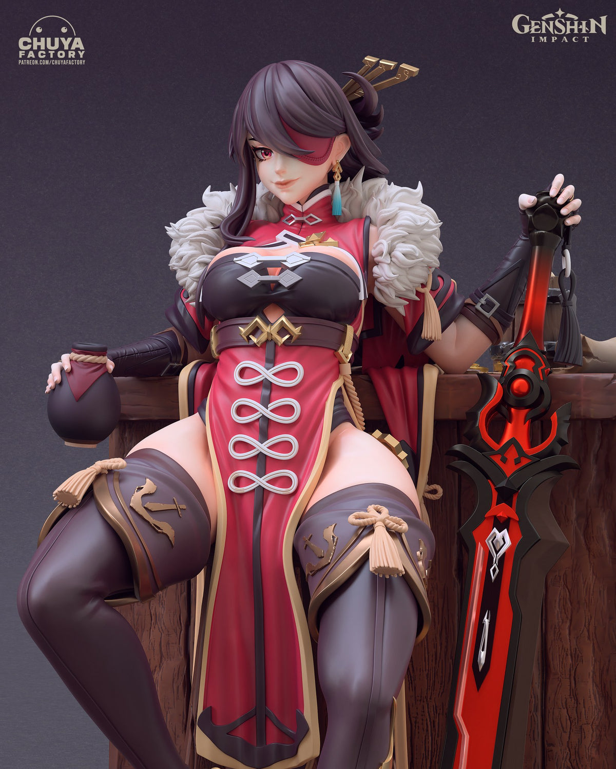 Beidou resin figure