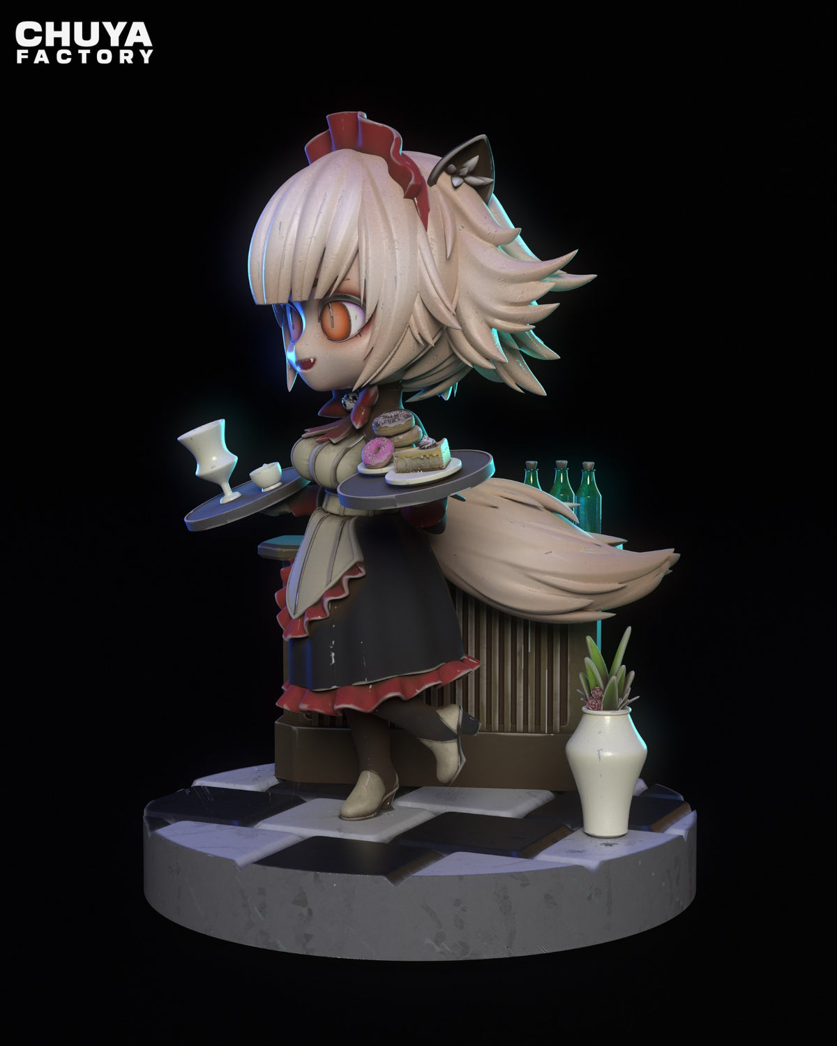 Chibi Cat Maid resin figure